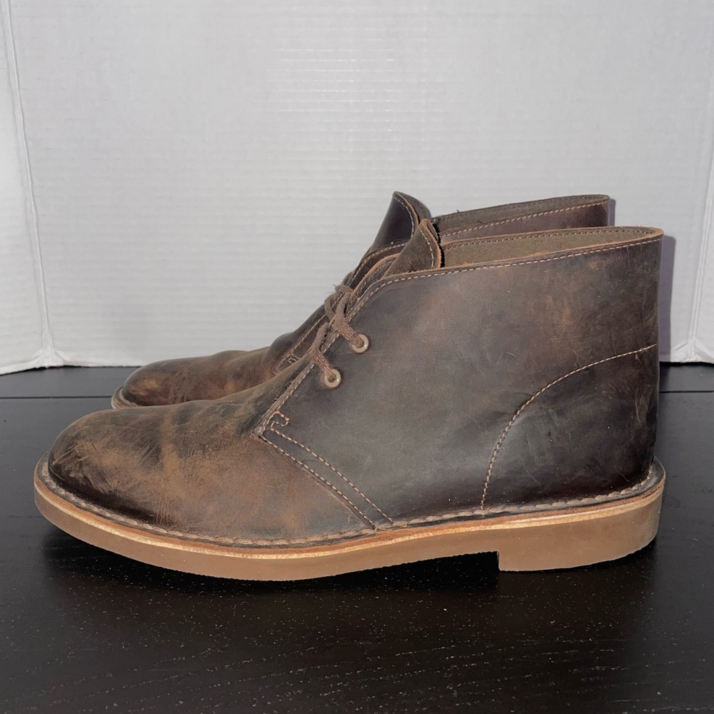 Clarks Bushacre 2 Chukka Boots - Dark Brown - Mens Sz 9
